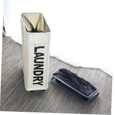 Laundry Basket Foldable Dirty Clothes With Wheels Organizer