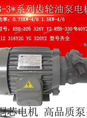 RBB-326Y/330Y/340/320Y摆线齿轮油泵电机0.75/1.5KW Y2 316Y2G