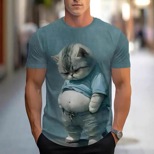 Kids Red Bear Graphic Tee, Summer Casual Crew Neck T-Shirt