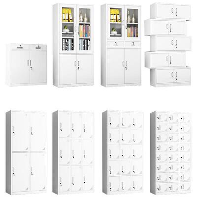 柜办公柜子FLS-888皮文件料资柜档案柜带锁钢制五节柜小矮储铁物