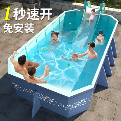 游泳池家用儿童免充气泳池可折叠家庭婴儿戏水池户外大型支架水池
