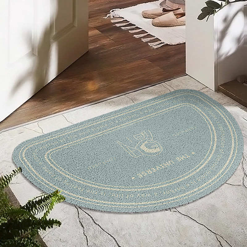 进门地垫北欧入户门除尘脚垫玄关半圆门口垫子可裁剪丝圈防滑门垫