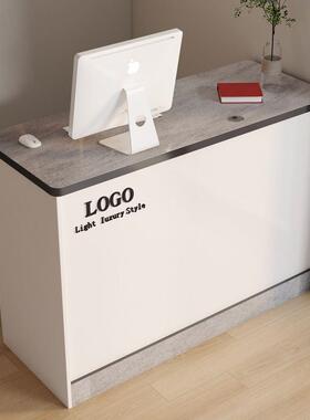 吧台收银台前台接待现代简约女服装店小型理发美甲小门面店铺