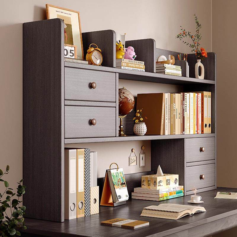 实木桌面置物架书桌上书架家用简易收纳架子办公立式多层小型书柜