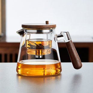 泡茶一键茶水分离冲茶器茶具 飘逸杯玻璃内胆耐高温高档家用按压式