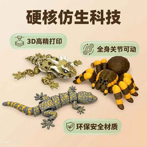 蜥蜴仿真工艺工艺摆件3D模型摆件