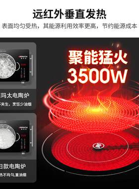 3500W七环火电陶炉商用家用爆炒大功率小型外贸跨境英规美规110V