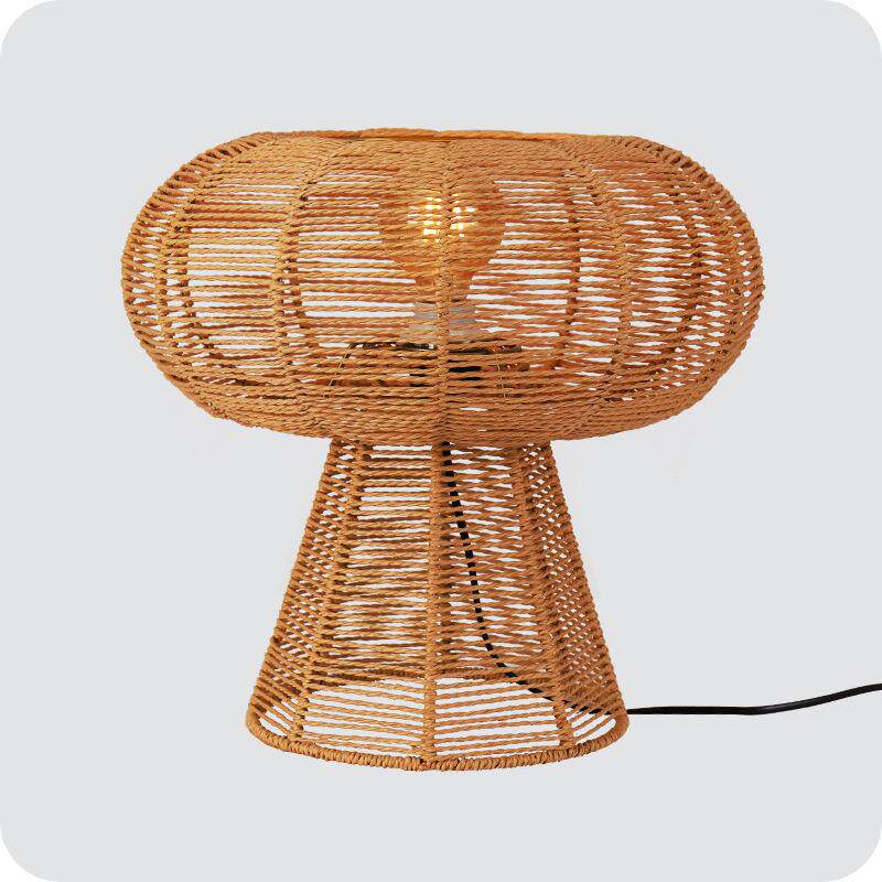 简约酒店民宿led创意装饰台灯跨境设计师落地东南亚麻绳中山灯具