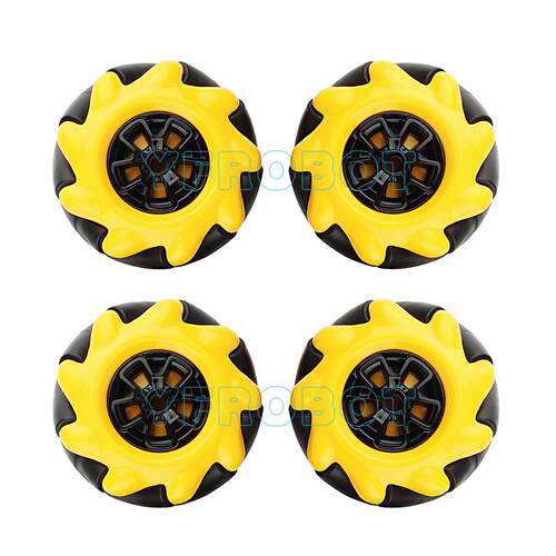 60mm麦克纳姆轮mecanumwheel全向轮塑料麦轮ros车轮一套四只