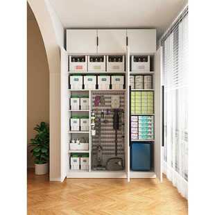 阳台储物柜收纳防晒防水高柜靠墙大容量杂物置物架飘窗柜肤感柜门