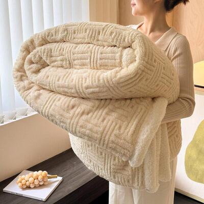 Thick Blanket Warm Sofa Bed Cover Duvet Bed Bedspread 绒毛毯