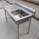 锈水槽厨房操作台带水不锈钢水池洗洗碗盆菜两槽水不池左右平台水