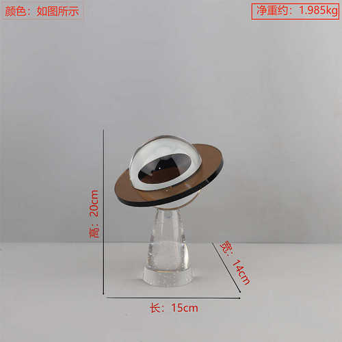 玄关样板房北欧摆件星球软电视柜客厅装创意气泡卧室水晶家居饰品