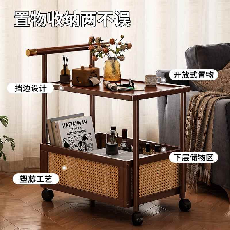可移动复古小推车沙边几发置客厅用家茶几侧边柜卧室床00101737头