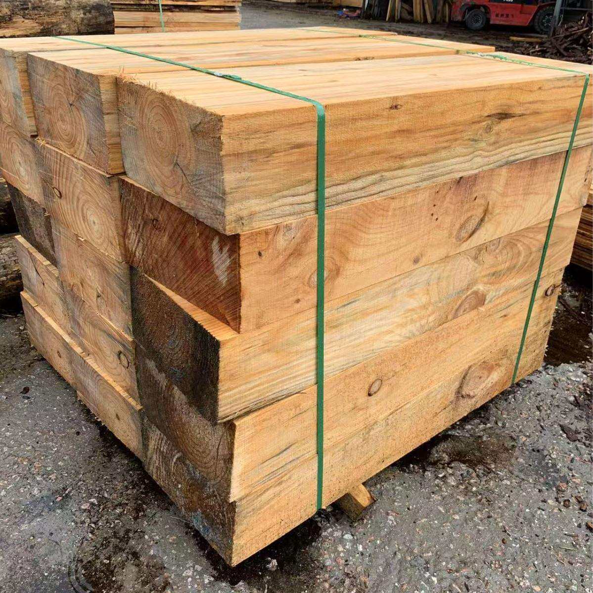 硬杂木松木枕木吊车泵车重工机械设备建筑桥梁专用实木桥梁工程