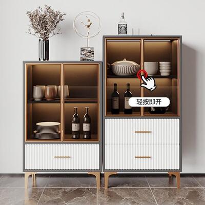 一轻奢边柜现简约多功能酒柜体代靠墙碗903柜橱柜高柜子餐客厅茶