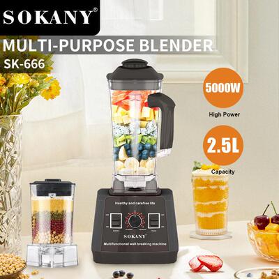 外贸SOKANY666破壁机家用二合一碎冰料理机榨汁机粉碎果汁机