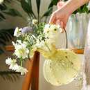 中古风芬顿花瓶复古南瓜纹手工家用法式 饰严选 高档水培插花玻璃装