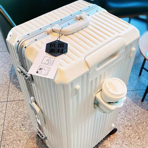 大容量铝框行李箱女拉杆箱30寸皮箱万向轮带杯架旅行箱子密码箱