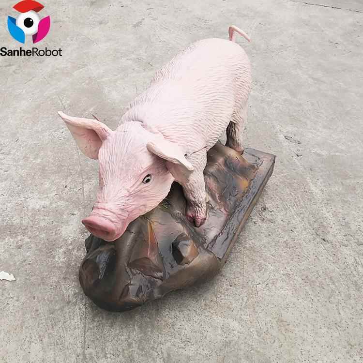 仿真互动小猪仔大型动物模型仿真动物模型制作工厂动物仿真制作