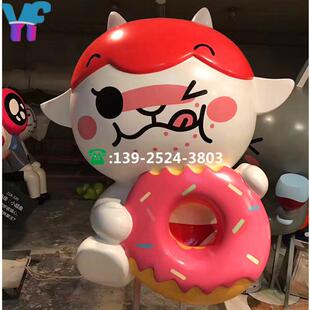 彩绘胖女人雕塑商业美陈展示雕塑摆件玻璃钢抽象人物雕塑手工创意