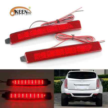 OKEEN适用10-15凯迪拉克SRX后杠灯 高亮刹车灯专用LED汽车后尾灯
