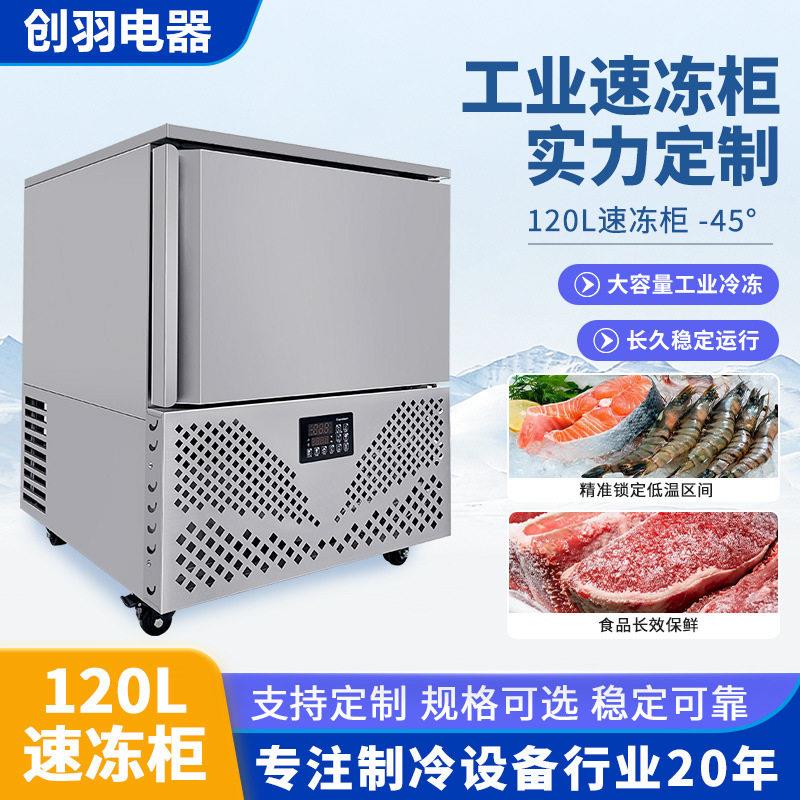 商用小型120L海鲜速冻柜牛肉饺子云吞低温速冻机蔬菜冷冻柜现货