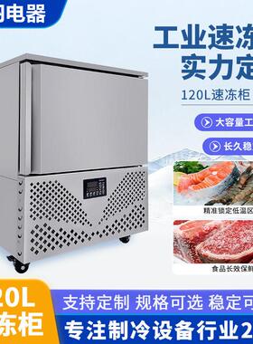 商用小型120L海鲜速冻柜牛肉饺子云吞低温速冻机蔬菜冷冻柜现货