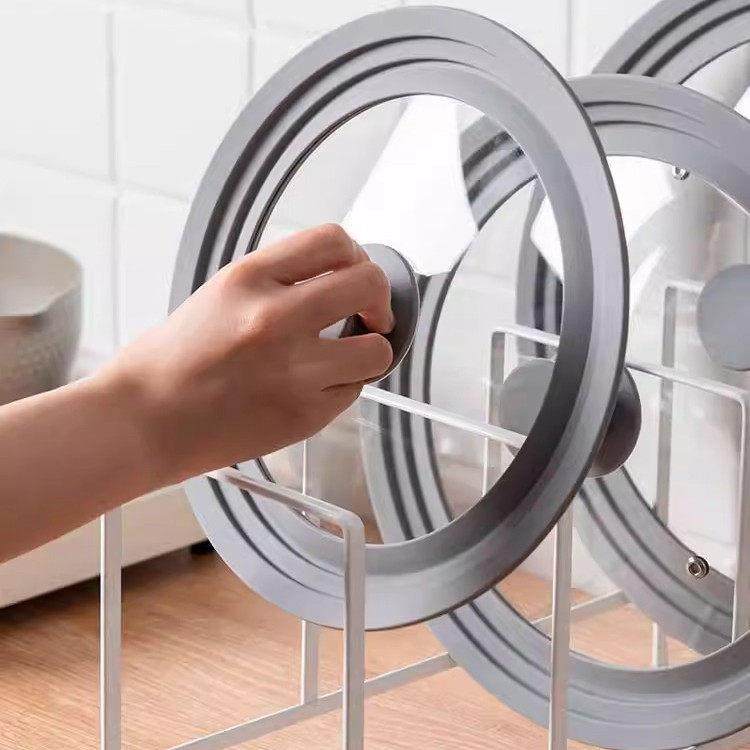 多功能锅盖万能厨房玻璃盖耐高温矽胶家用通用炒菜炒锅蒸锅盖子