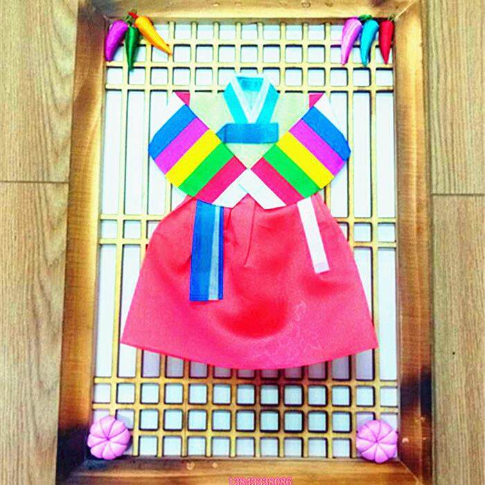 韩式装饰画框韩服木框挂画朝鲜族民俗工艺品旅游纪念品家居壁饰