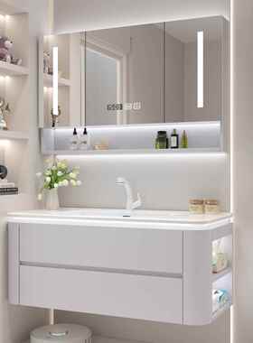 0J智能浴室柜合肤手感可丽耐863一体盆卫生间现约代简洗组脸盆洗