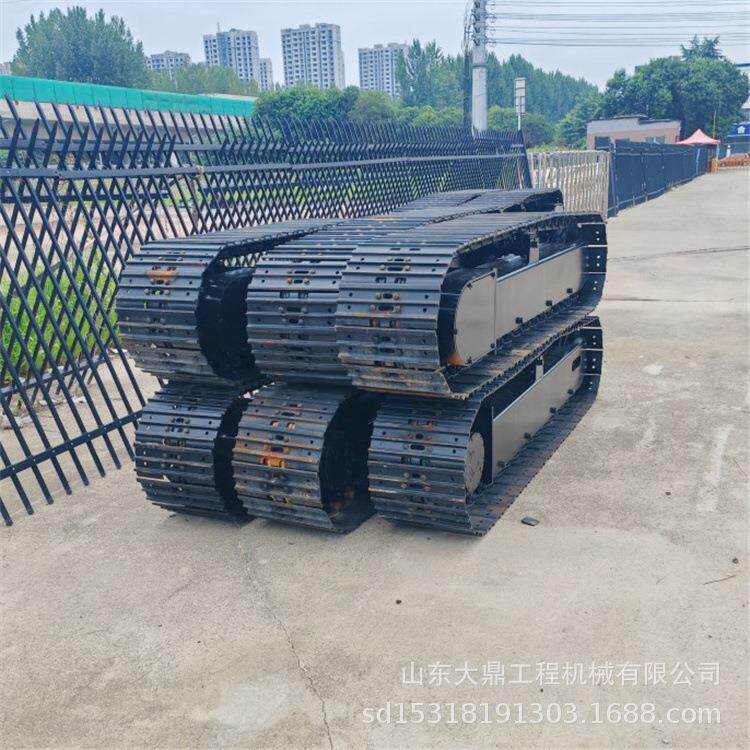 打桩机钢制履带底盘 各种尺寸橡胶履带底盘总成 履带车辆行走系统