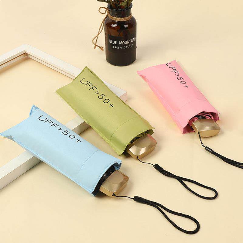 新款五折扁伞口袋迷你手机伞小巧防紫外线太阳伞遮阳伞太阳伞定制