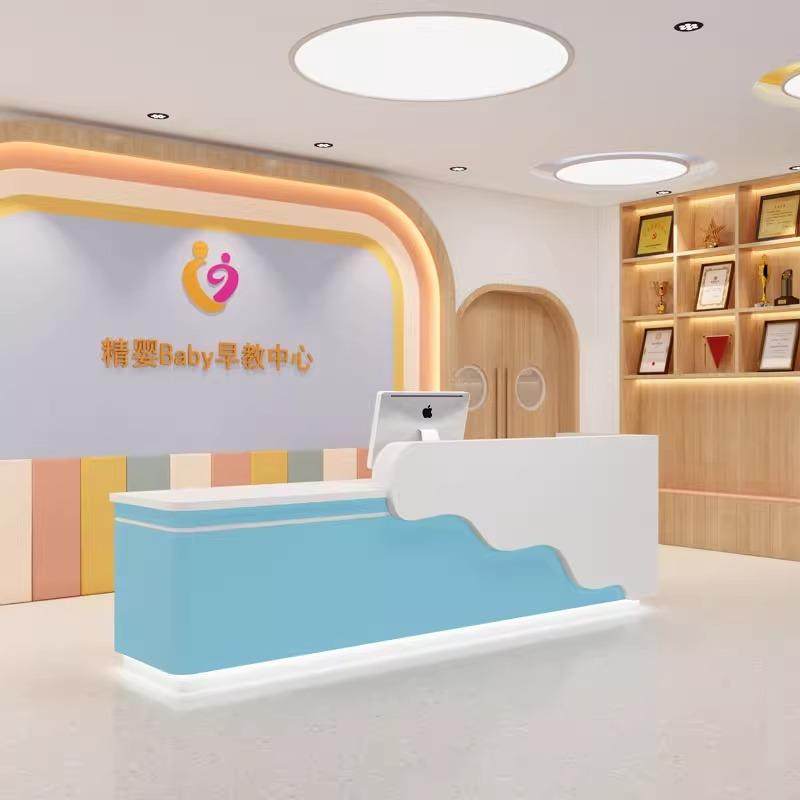 公司烤前台接待台培训机74133构高育端幼漆儿园早教中心教台商吧,商业/办公家具,收银台,淘宝优惠券,粉丝福利购,淘宝优惠卷