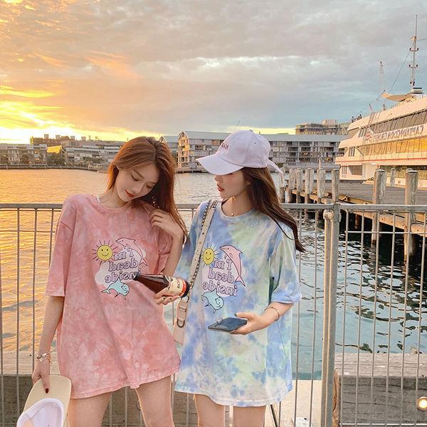 夏宽新款卡通短袖T恤女松韩版学生上衣服女装外贸ins季潮