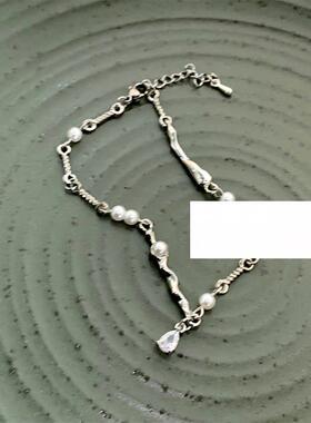 水滴珍珠项链小众高级设计项链