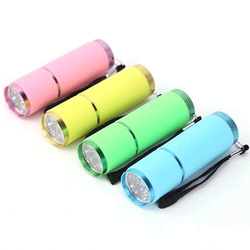 Mini Torch 9 LED Flashlight For Children Adult Aluminum Allo