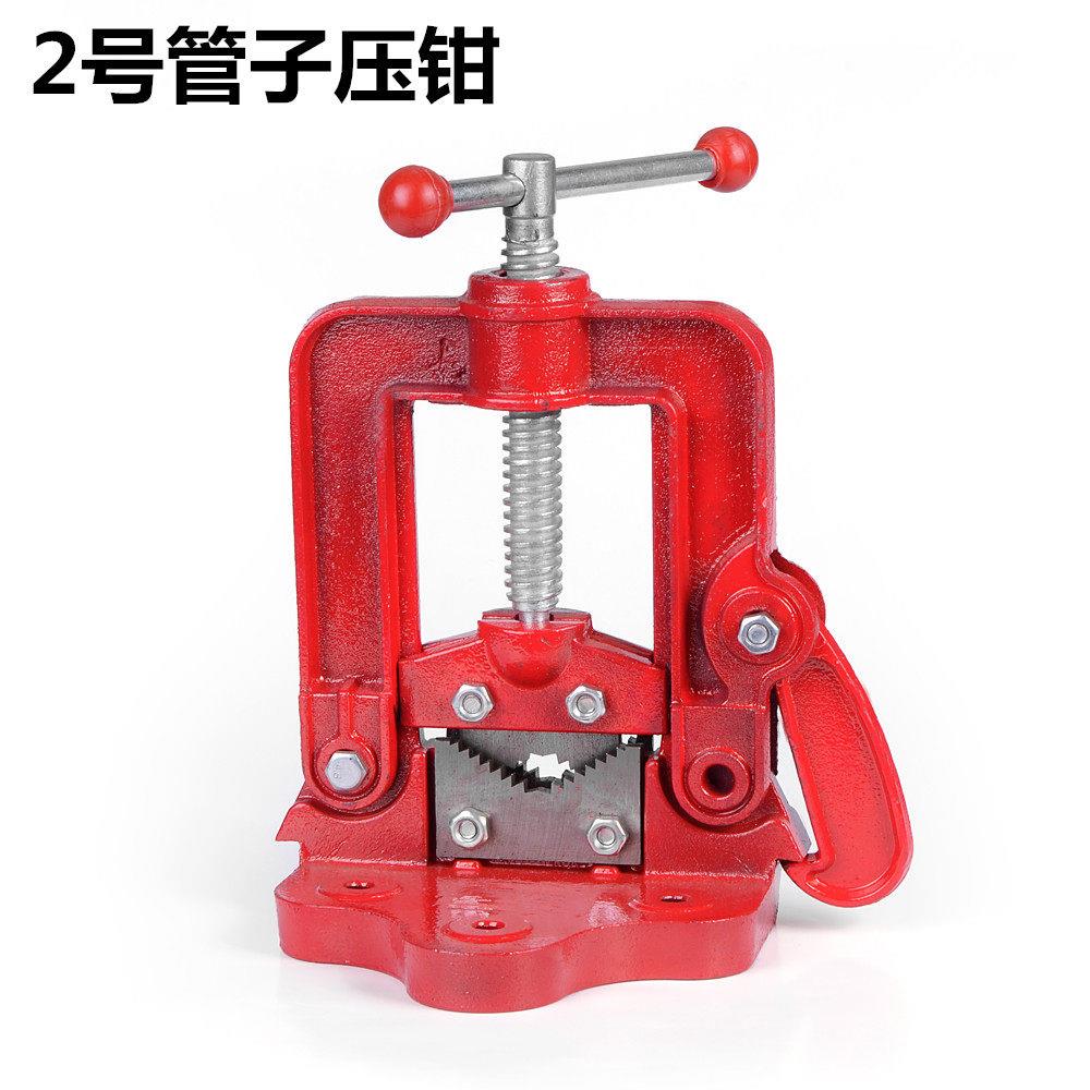 加厚加重型管子压钳2# 管道管子台虎钳 管子压力管钳 套丝机夹具