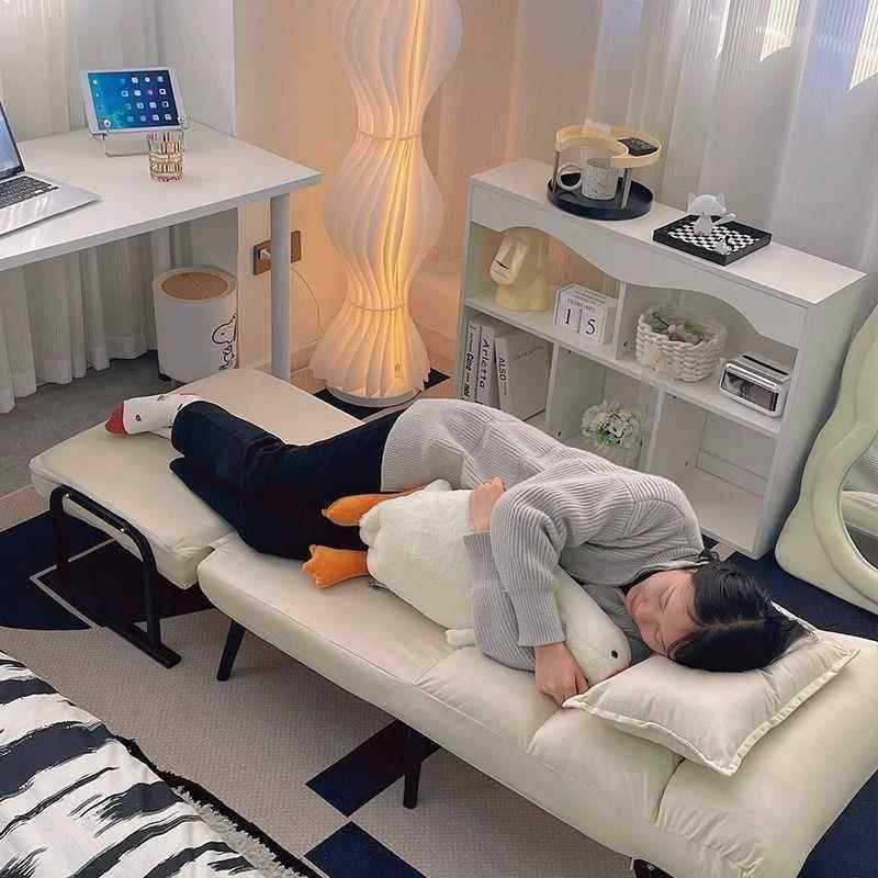 午休午折AMM叠沙叠发床一体两用办公室折椅躺椅睡躺电脑椅可可坐