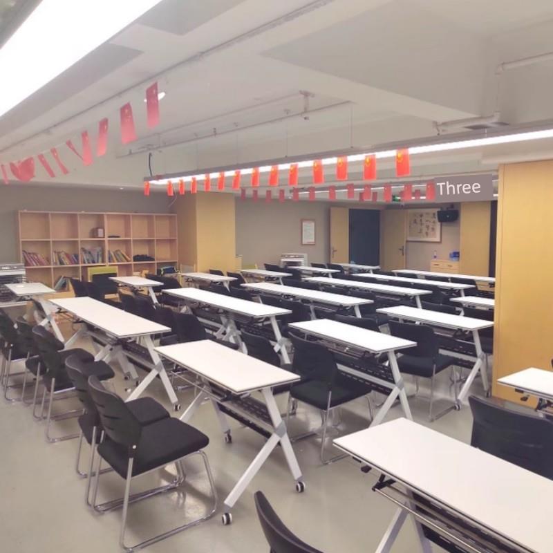 需定制折叠会议桌椅可移动组合培训酒店教育机构轮式办公桌多功能