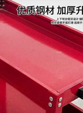 修汽工具车三层零件推车汽修厂灰色移动收柜HOZ三具层手推工车小