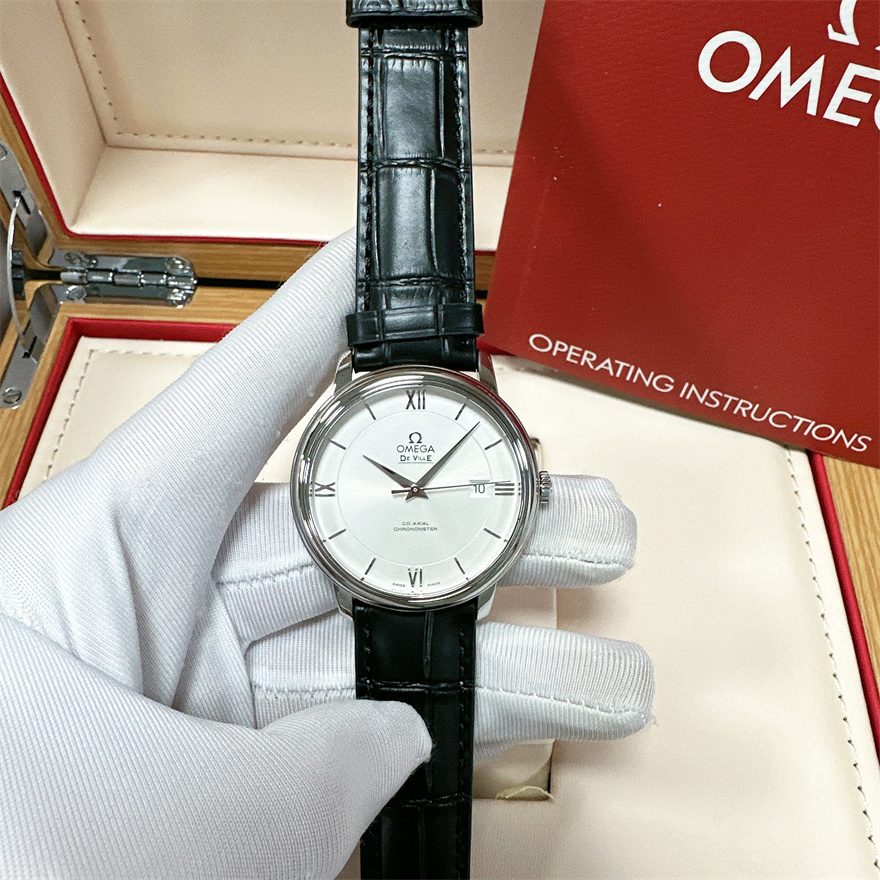 专柜价4折98新欧米茄男士手表碟飞系列全自动机械腕表39.5mm白盘