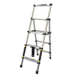 定制安全防滑铝合金升降人字梯步步稳小型竹节梯折叠便携家用梯