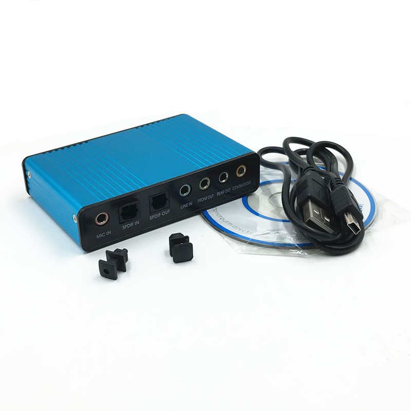 USB铝合金外置声卡 网络聊天游戏录音K歌混音 7.1/5.1光纤声卡
