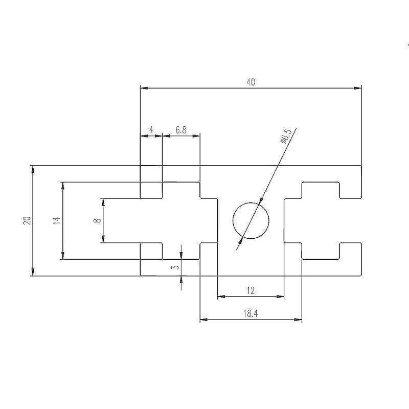 重型型材型材工业国标铝合金*20型材尺门框铝型材40靠2040工字