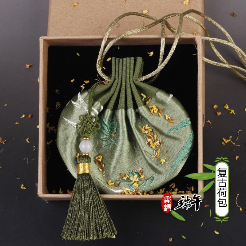蛇年端午节礼品香包宫廷古风红色荷包袋流苏香囊空袋挂件挂饰