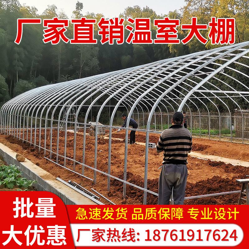 椭圆管养殖大棚骨架钢管全套蔬菜温室鸡棚猪牛羊花卉钢架连栋支架