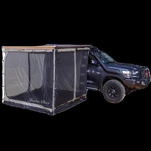 简森户外高定版车边帐篷侧遮阳棚豪华阳光房露营布房纱网防晒防风