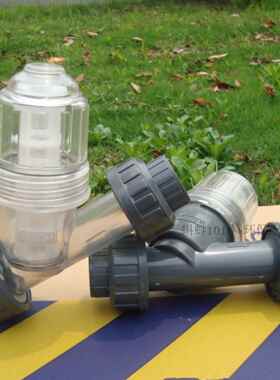 白色/灰色透明Dn15/20/25/32U Pvc管式塑料y形过滤液阀热卖