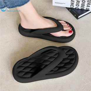 防滑海边沙滩厚底夹脚凉鞋 时尚 外穿2024新款 踩屎感人字拖女士夏季